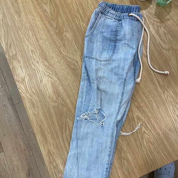 One Teaspoon shabbies drawstring boyfriend pants large - Picture 3 of 6